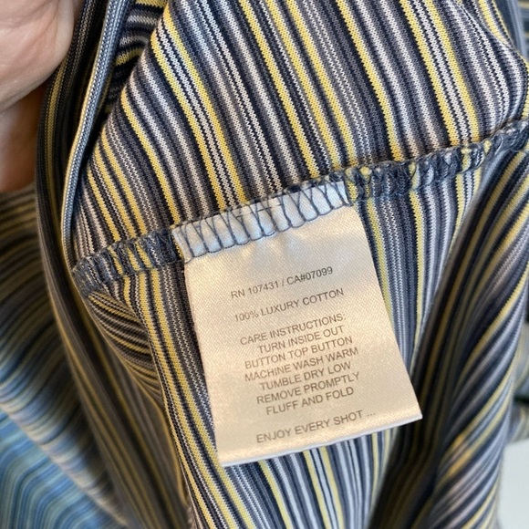 Linksoul Golf Men’s Premium Striped Polo Shirt XXL Tempus Fugit Luxury Cotton - Picture 4 of 5